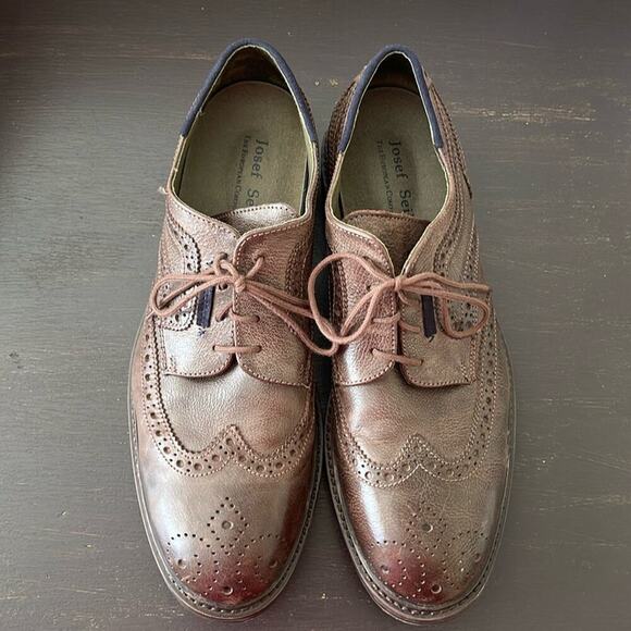 Men’s Joseph Seibel Leather Wingtip Dress Shoe Size 44 main image 4